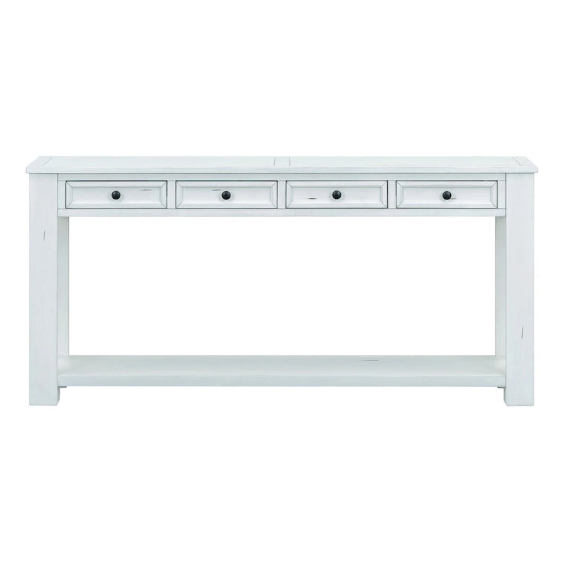 Tavolo consolle rustico Merax con cassetti portaoggetti e ripiano inferiore