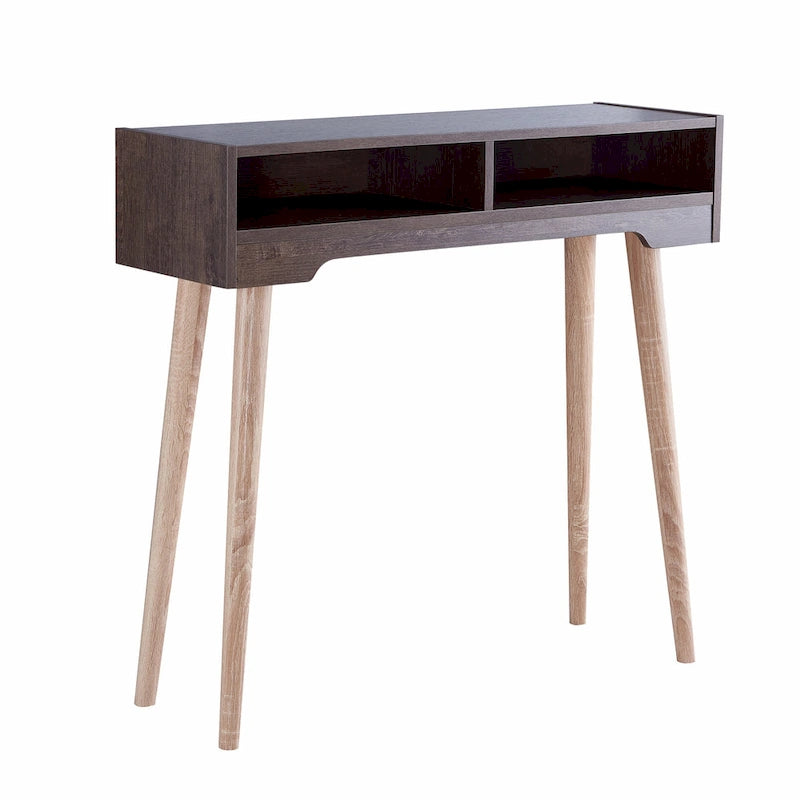 Tavolo consolle Sury Mid-Century Modern da 36 pollici a 2 ripiani di Furniture of America