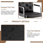 Javlergo Set di 2 sgabelli da bar regolabili girevoli in similpelle con braccioli e schienale