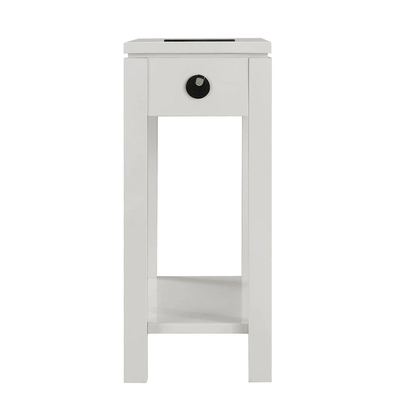 Tavolino laterale in legno con cassetto Leick Home Charging Cade