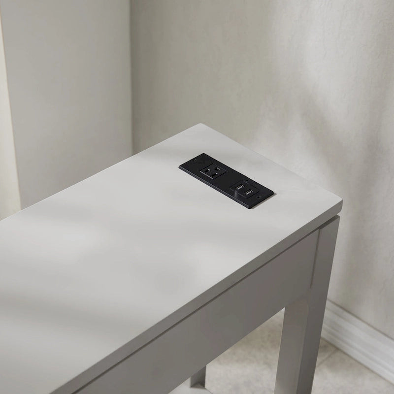 Tavolino laterale in legno con cassetto Leick Home Charging Cade