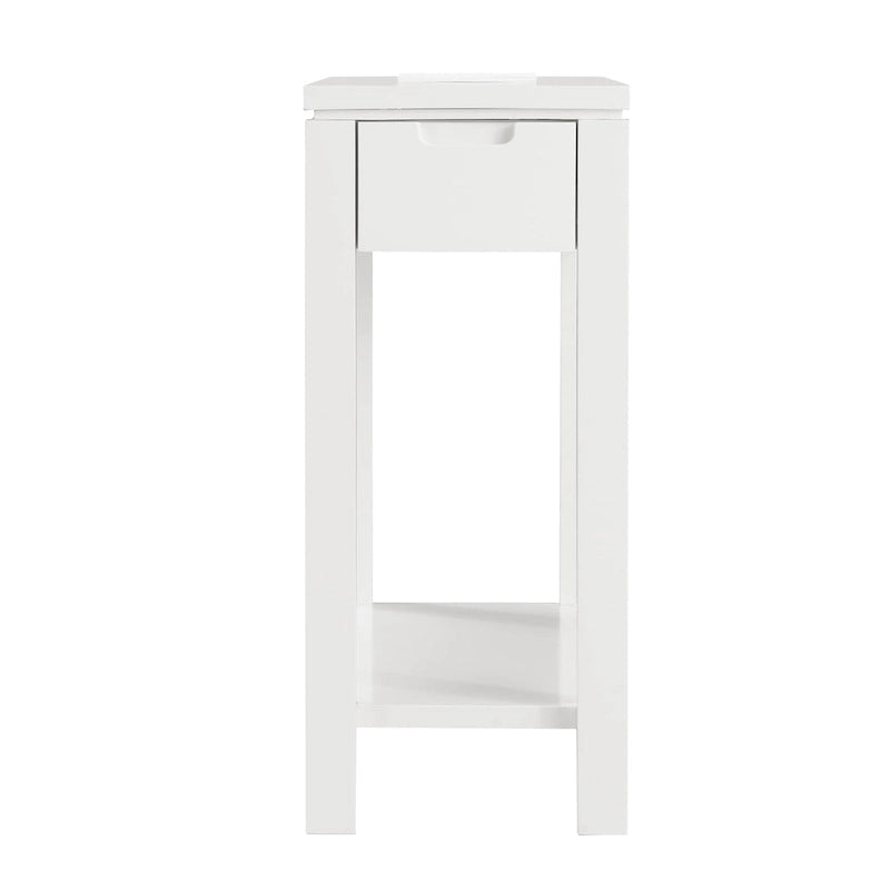 Tavolino laterale in legno con cassetto Leick Home Charging Cade