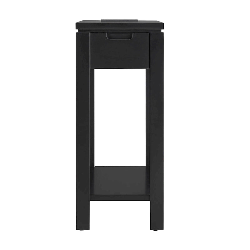 Tavolino laterale in legno con cassetto Leick Home Charging Cade