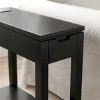 Tavolino laterale in legno con cassetto Leick Home Charging Cade