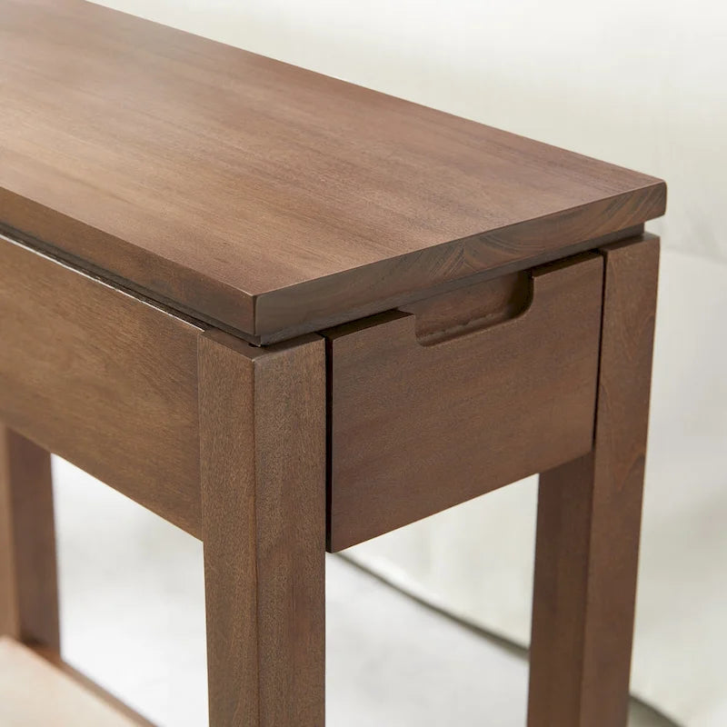 Tavolino laterale in legno con cassetto Leick Home Charging Cade