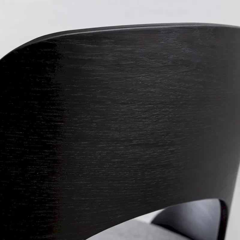 Set di 2 sgabelli da bar girevoli regolabili con seduta rivestita in tessuto e schienale in legno curvato