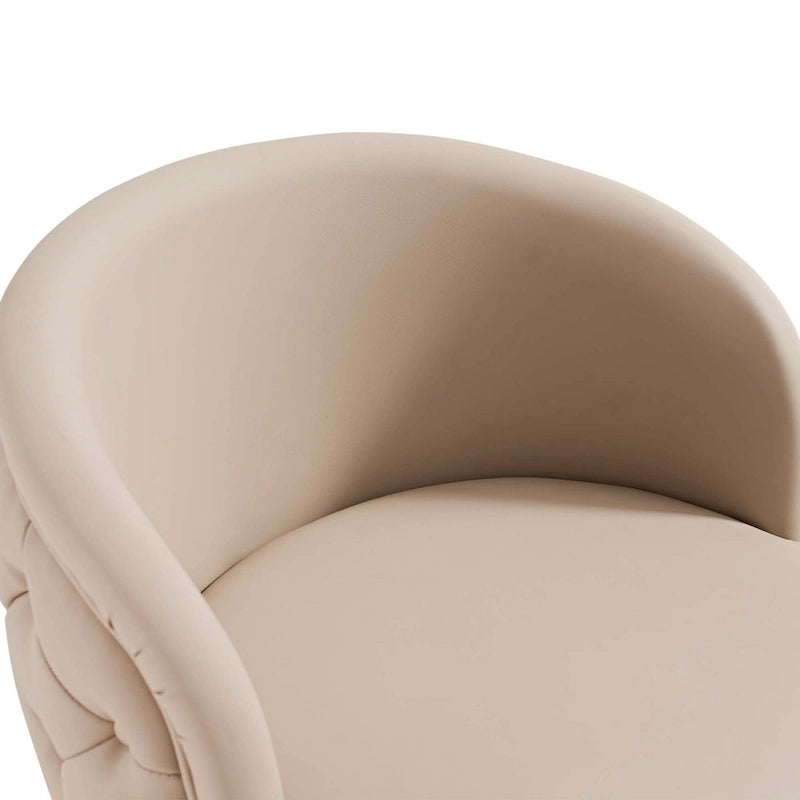 Sgabello da bar in PU color cachi, altezza regolabile e girevole per cucine, bar, ristoranti e caffè