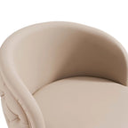 Sgabello da bar in PU color cachi, altezza regolabile e girevole per cucine, bar, ristoranti e caffè