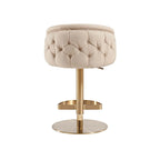 Sgabello da bar in PU color cachi, altezza regolabile e girevole per cucine, bar, ristoranti e caffè