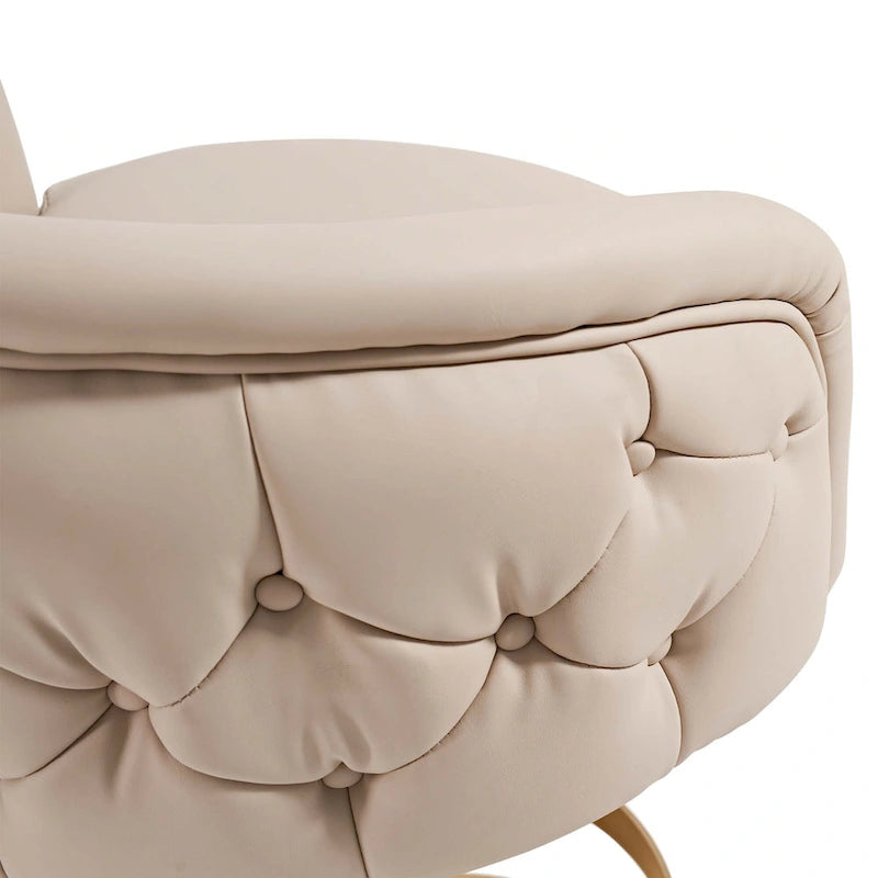 Sgabello da bar in PU color cachi, altezza regolabile e girevole per cucine, bar, ristoranti e caffè