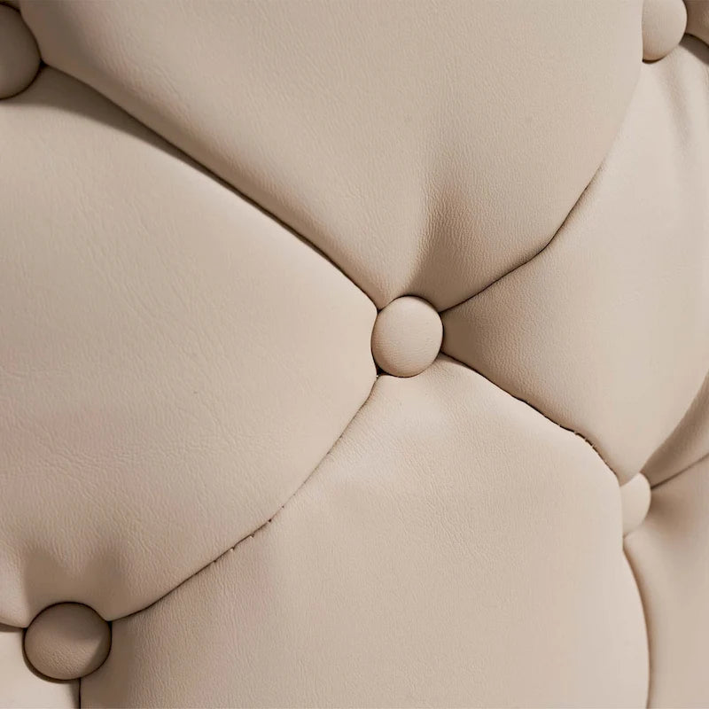 Sgabello da bar in PU color cachi, altezza regolabile e girevole per cucine, bar, ristoranti e caffè