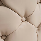 Sgabello da bar in PU color cachi, altezza regolabile e girevole per cucine, bar, ristoranti e caffè