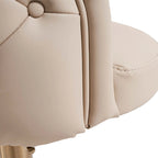 Sgabello da bar in PU color cachi, altezza regolabile e girevole per cucine, bar, ristoranti e caffè