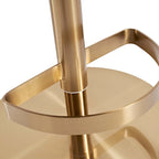 Sgabello da bar in PU color cachi, altezza regolabile e girevole per cucine, bar, ristoranti e caffè