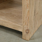 Tavolino laterale Capri Waterfall di Artissance con ripiano, effetto naturale invecchiato, 22x22x24H