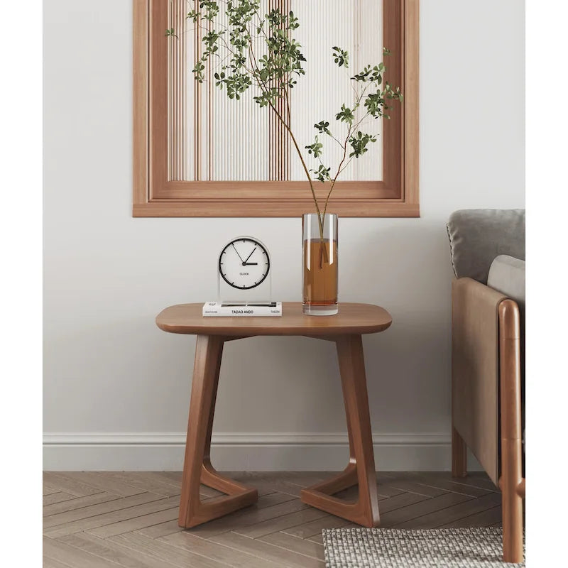 Tavolino rettangolare scandinavo in legno massello MacLuu