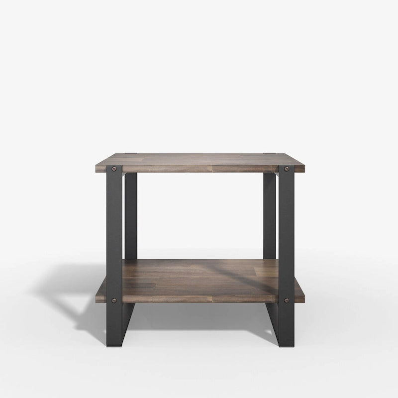 Tavolino laterale in legno massello marrone Priage by ZINUS 21