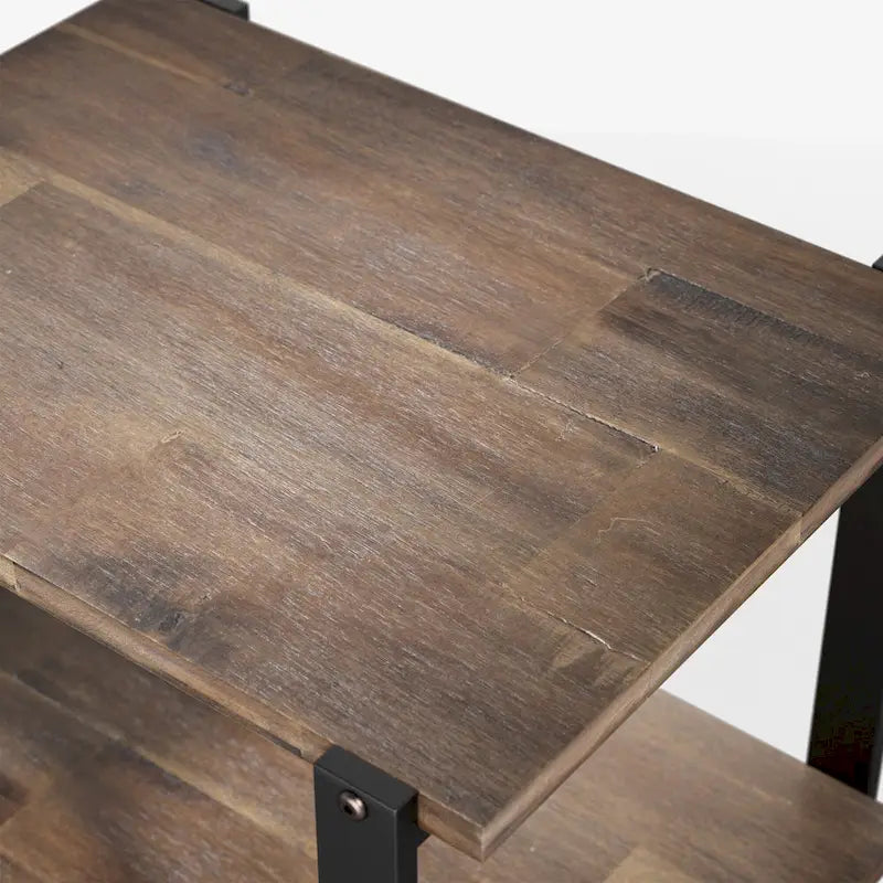 Tavolino laterale in legno massello marrone Priage by ZINUS 21