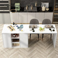 Island Kitchen Table Ding Table with Storage and Dining Function - 82.7W