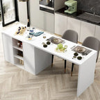 Tavolo da cucina con isola, tavolo da pranzo con funzione di stoccaggio e pranzo - 82,7 W