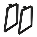 Set di 2 gambe per tavolo in metallo trapezoidale in ferro piatto per mobili - 6,7x11x15,5