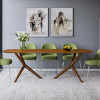 Tavolo da pranzo rettangolare moderno in noce Modrest Utah