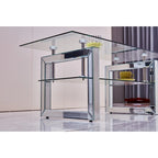 Tavolino da caffè in vetro temperato trasparente, tavolino da caffè