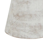 Tavolino rotondo con piedistallo in legno massello di teak sbiancato di East at Main