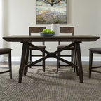 Double Bridge Dark Chestnut Gathering Table Set