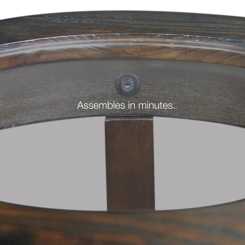 Tavolino rotondo in rovere massello Halesia di Copper Grove