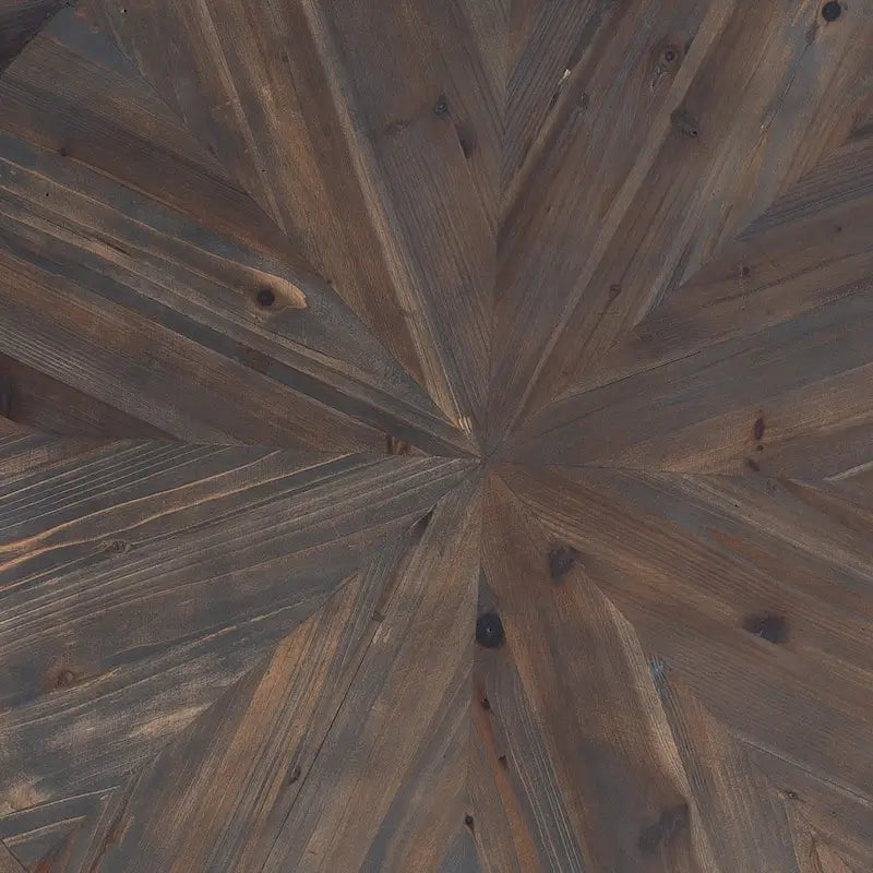 Tavolino da caffè rotondo in legno di recupero in stile rustico moderno Darren di SEI Furniture