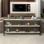 55 Tavolo consolle per divano Tavolo consolle stretto e lungo per ingresso con ripiano portaoggetti Porta TV