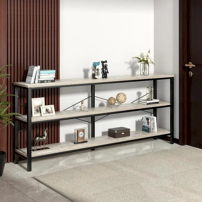 55 Tavolo consolle per divano Tavolo consolle stretto e lungo per ingresso con ripiano portaoggetti Porta TV