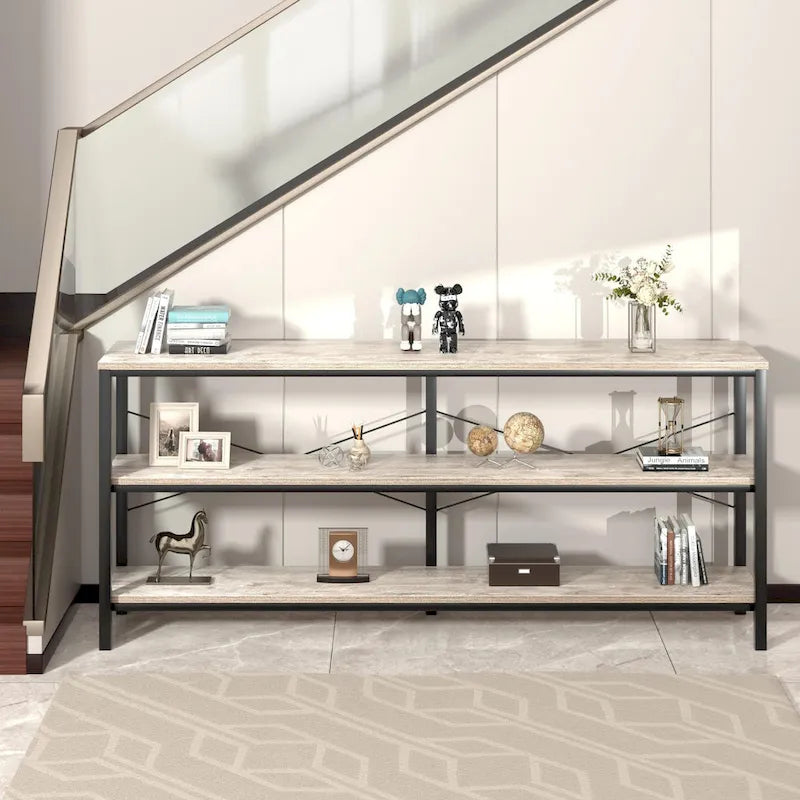 55 Tavolo consolle per divano Tavolo consolle stretto e lungo per ingresso con ripiano portaoggetti Porta TV