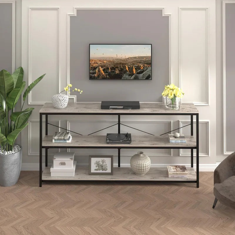 55 Tavolo consolle per divano Tavolo consolle stretto e lungo per ingresso con ripiano portaoggetti Porta TV