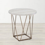 Steve Silver Ravine Marble Top Side Table