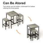 Tavolo da bar quadrato con 2 sedie da bar