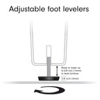 Tavolo consolle rettangolare Hera 64 Wide con ripiano in vetro - 64 Wide