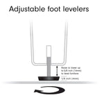 Tavolo consolle rettangolare Hera 64 Wide con ripiano in vetro - 64 Wide