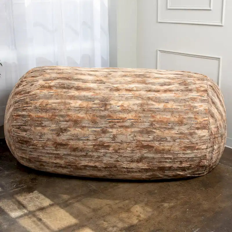 Divano a sacco Jaxx Grand Lounger da 7 piedi per adulti - Pelliccia sintetica di lusso