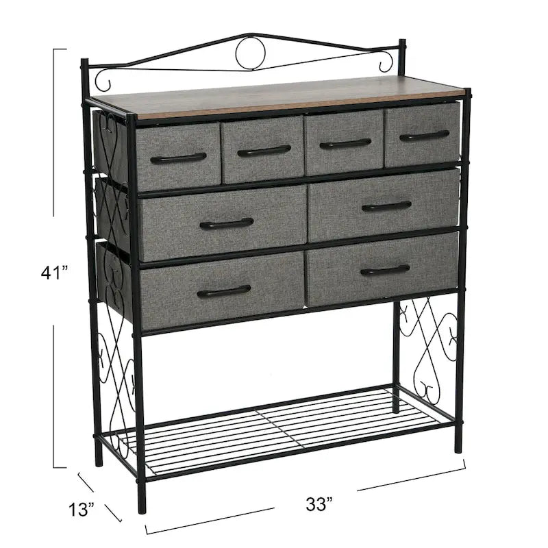 Household Essentials Victoria Dresser Table Organizer con 8 cassetti e ripiano per scarpe