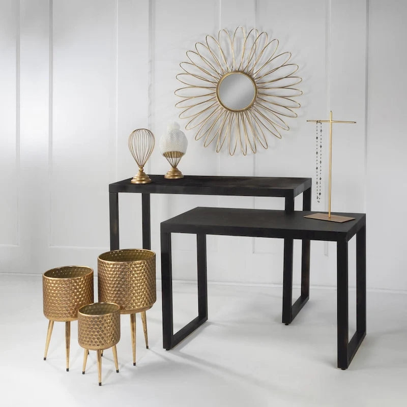 Tavoli moderni in metallo nero