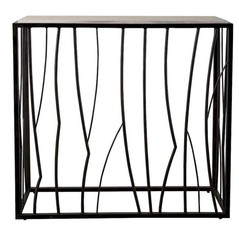 Tavolo consolle in travertino Uttermost Reed