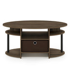 Tavolino da caffè ovale dal design semplice FURINNO JAYA