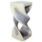 Tavolo sgabello doppio in legno Haussmann, 14 pollici quadrati x 30 pollici di altezza, grigio olio - 14 x 14 x 30