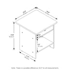Tavolino/comodino Furinno Dario con mensola portaoggetti e cassetto contenitore