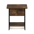 Tavolino/comodino Furinno Dario con mensola portaoggetti e cassetto contenitore