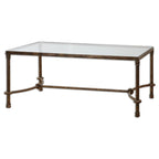 Uttermost Warring Rustic Bronze Patina Iron Coffee Table