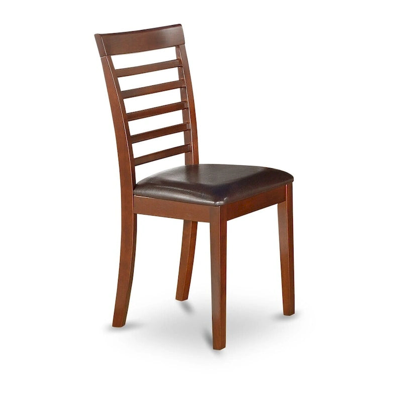 Set da tavolo moderno da 3 pezzi East West Furniture: tavolo rotondo con ribaltina e 2 sedie da pranzo da cucina, mogano (opzione posti a sedere)