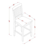 Set da pranzo East West Furniture da 5 pezzi, altezza bancone: tavolo quadrato e 4 sedie da cucina, mogano (opzioni per il tipo di seduta)